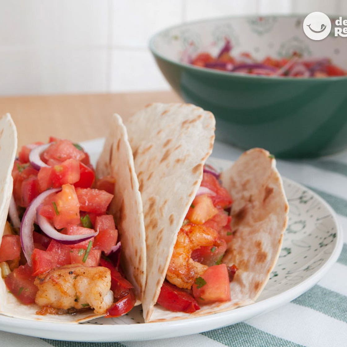 Tacos de langostinos
