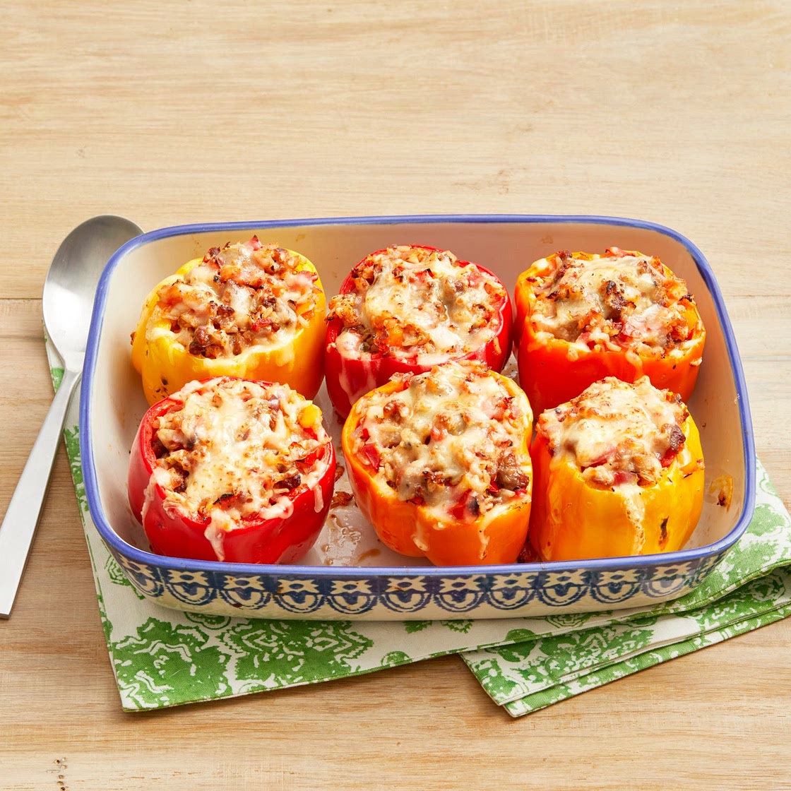 Sausage and Rice Stuffed Peppers