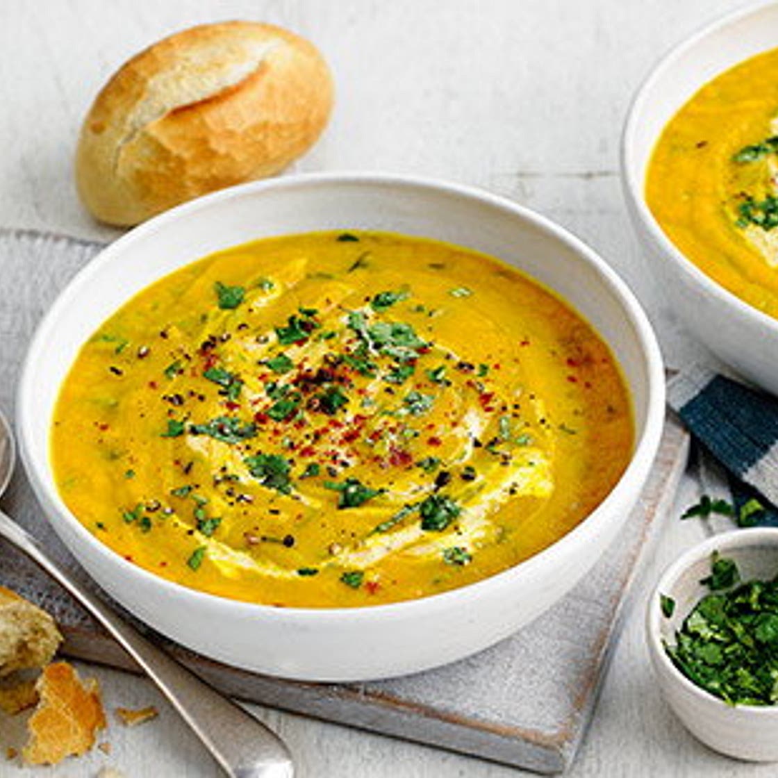 Ben's mum's 'warming' carrot and coriander soup