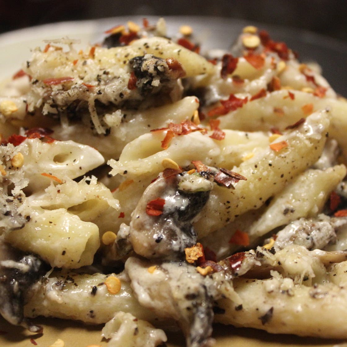 Baked Mushroom and Cheese Penne