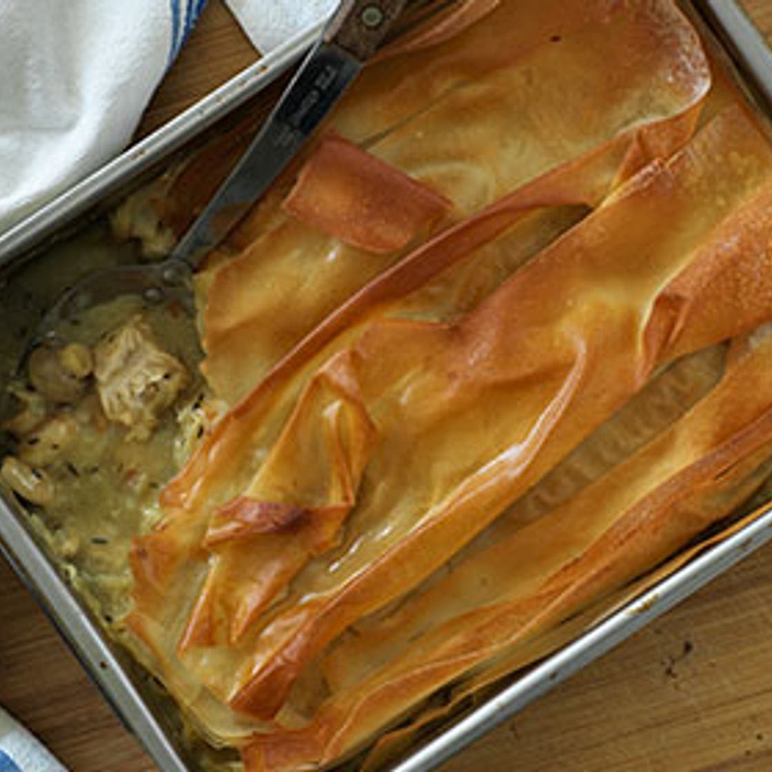 Turkey and mushroom pie