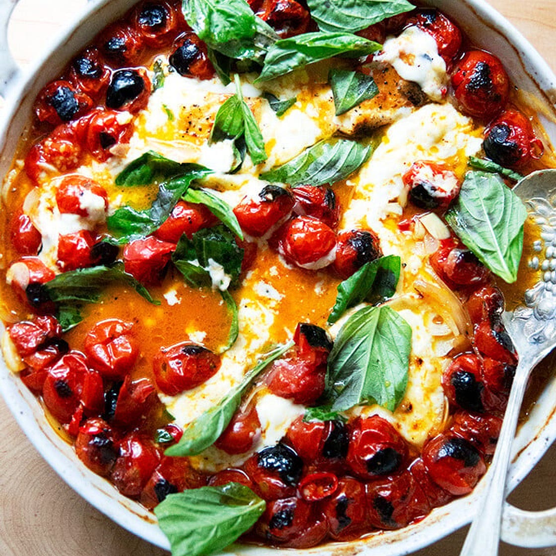 Baked Feta with Cherry Tomatoes
