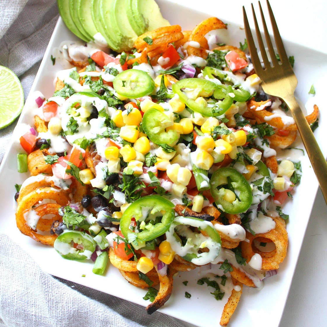 Loaded Vegan Taco Fries