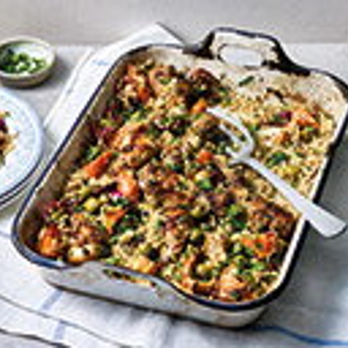 Chicken tagine traybake