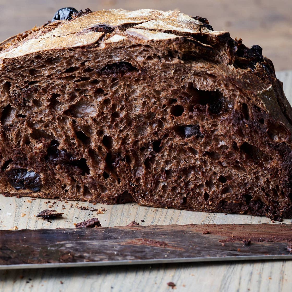 Dark Chocolate-Cherry Sourdough Bread