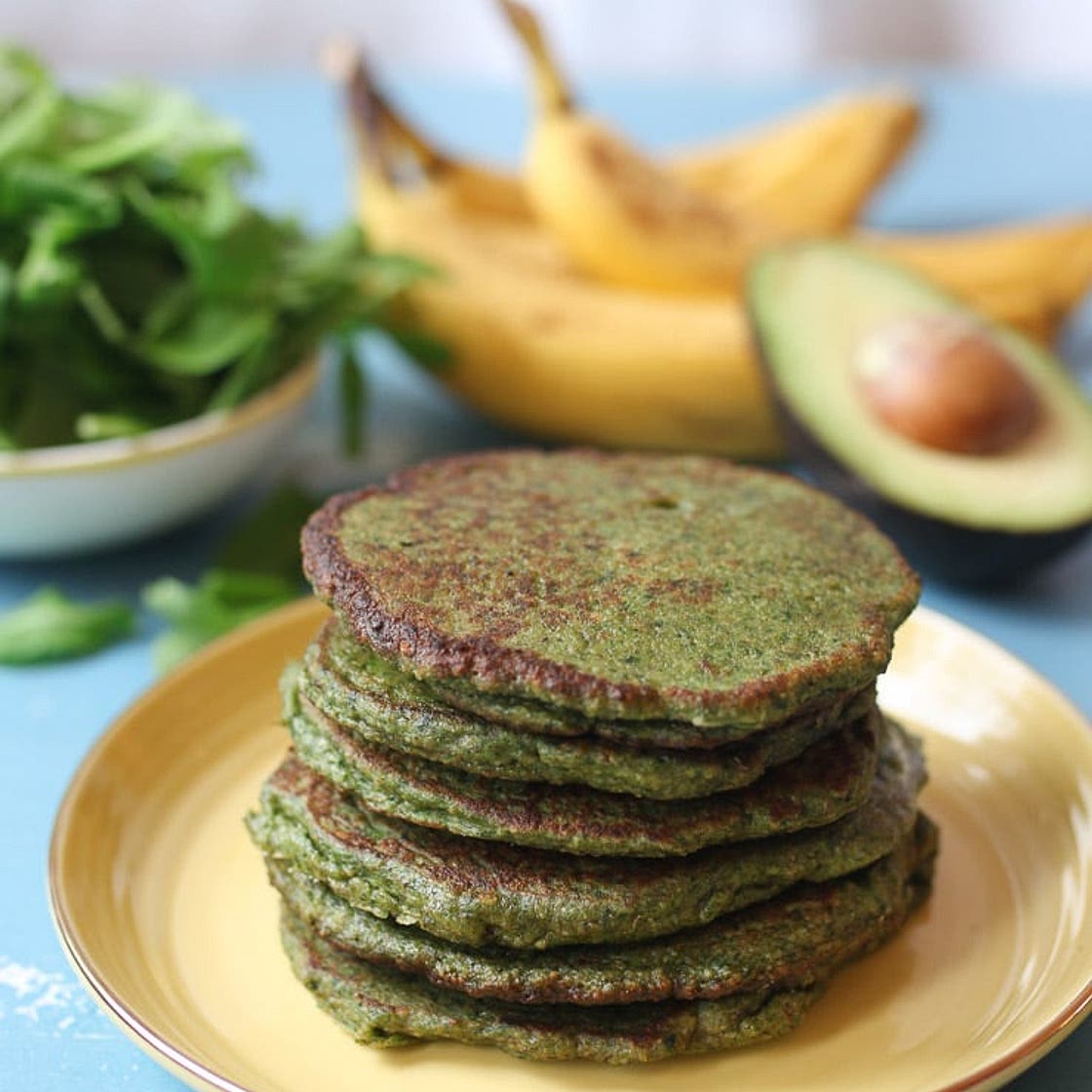 Green pancakes with Spinach & Avocado (BLW & Toddler Friendly)