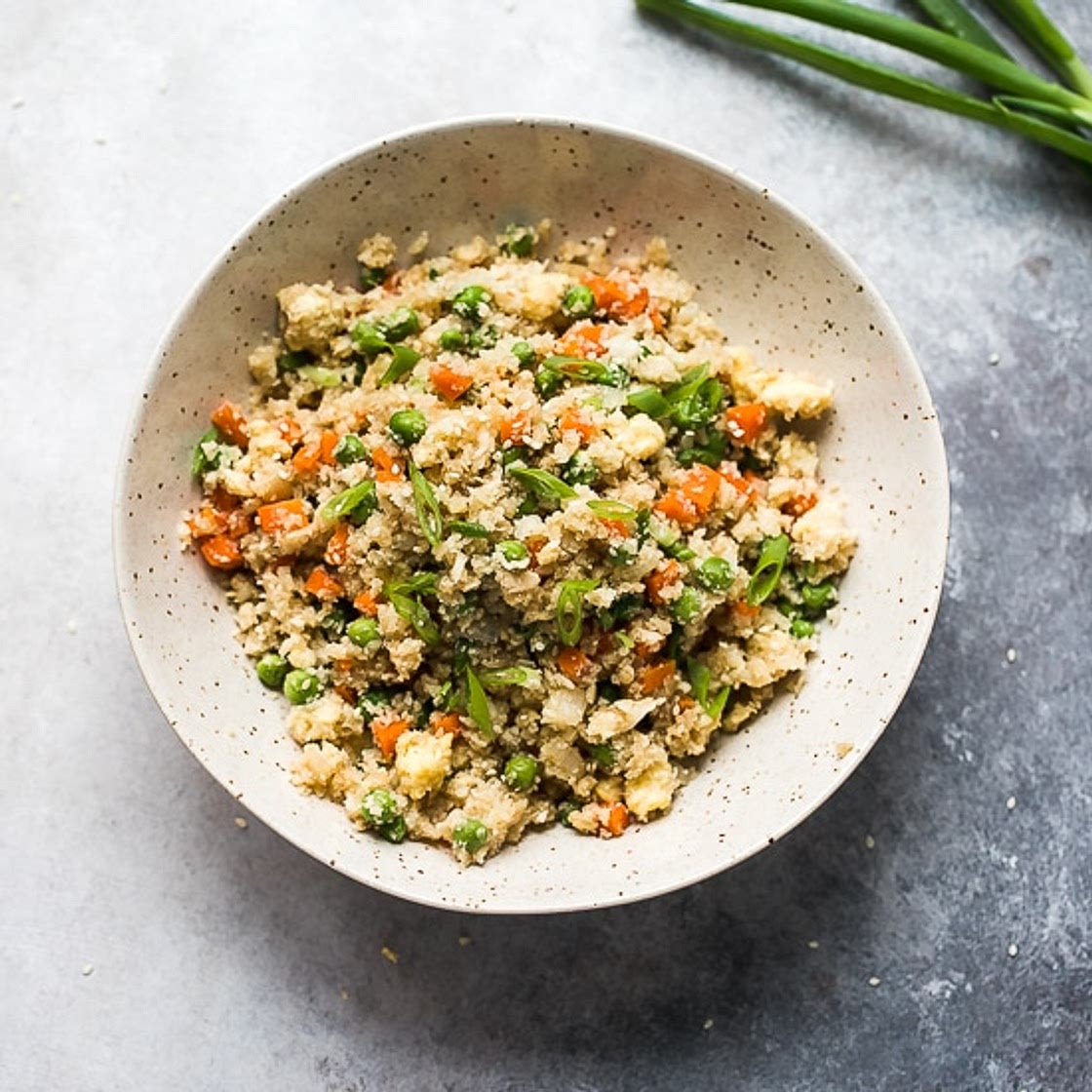 Keto Cauliflower Fried Rice Recipe, Low Calorie, Low Carb