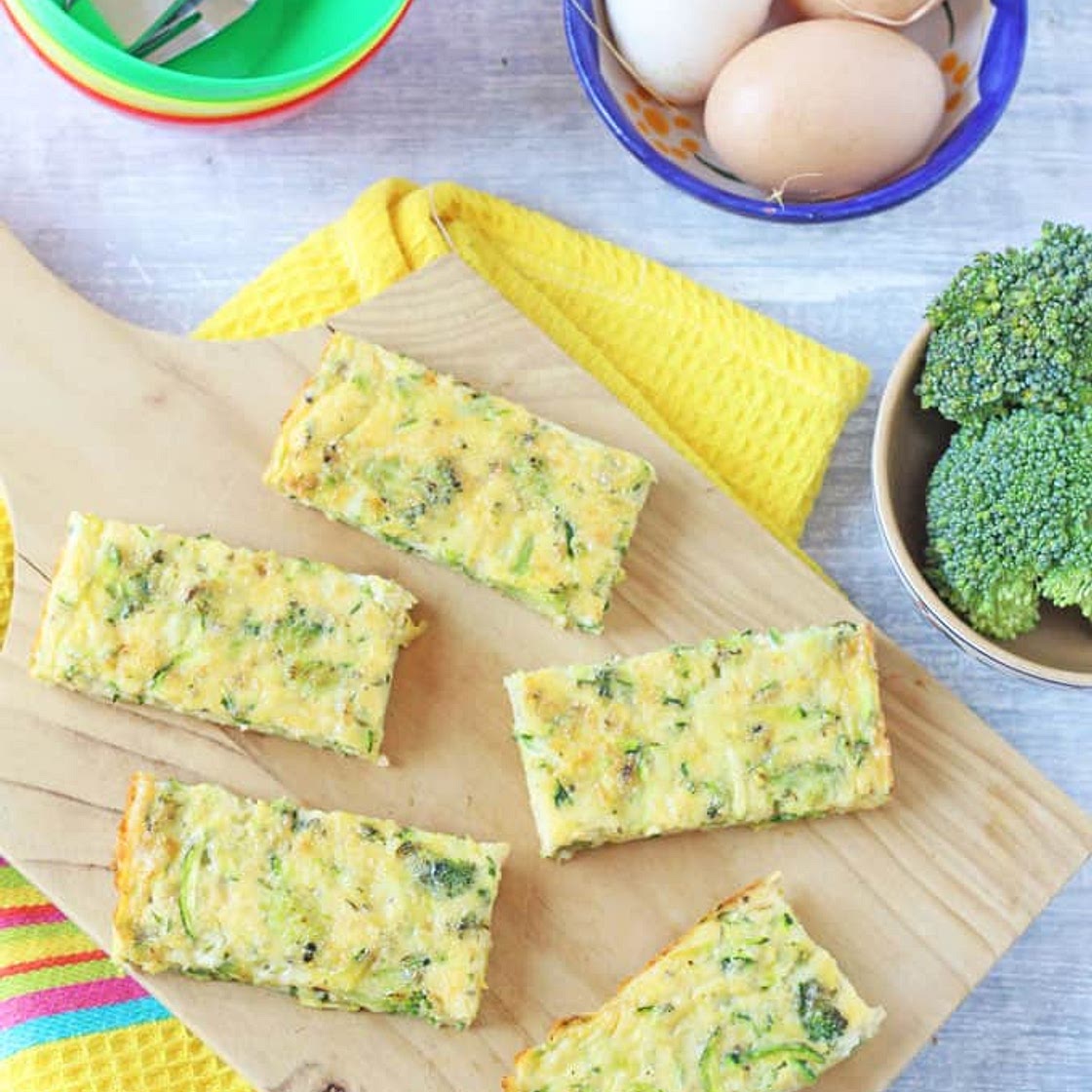 Broccoli & Cheese Frittata Fingers