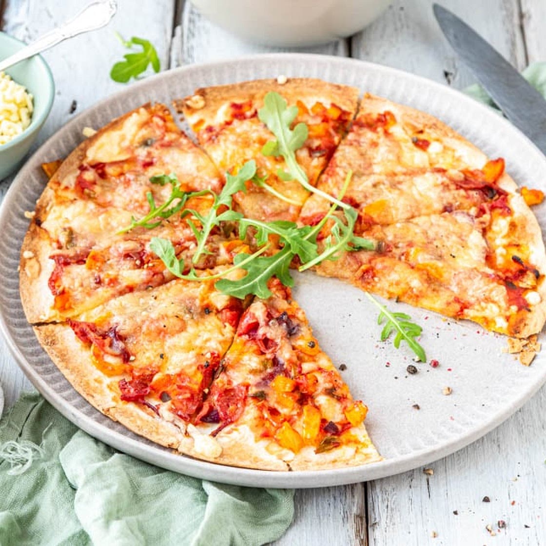 Blitzschnelle Wrap-Pizza