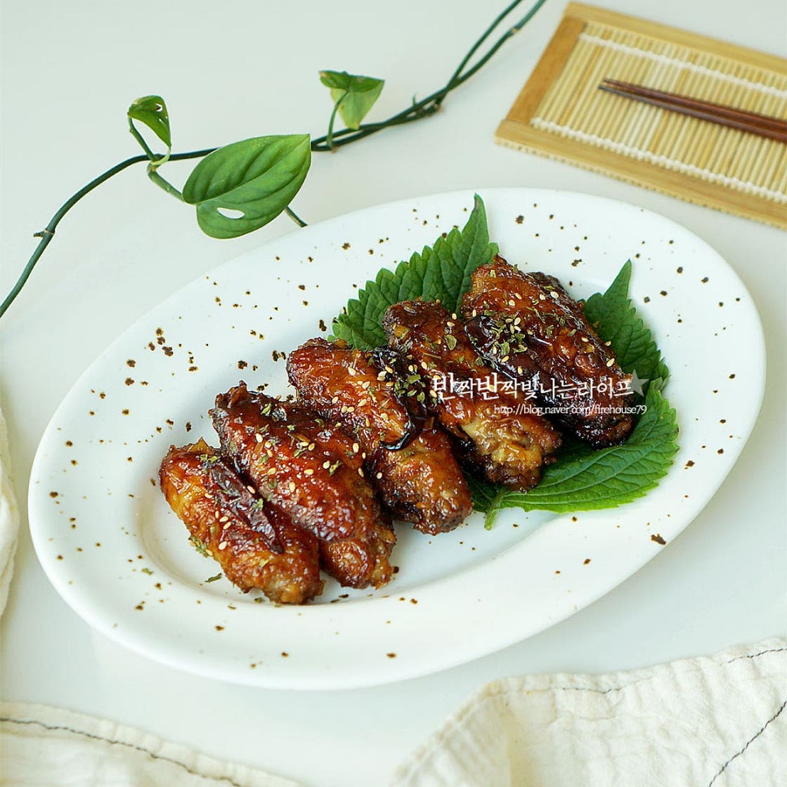 에어프라이어 닭구이 닭날개구이 닭윙 닭날개 간장조림