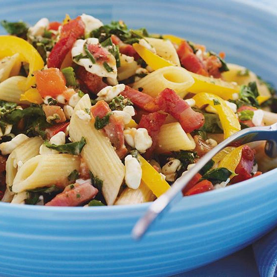 Pâtes au fromage cottage et aux légumes