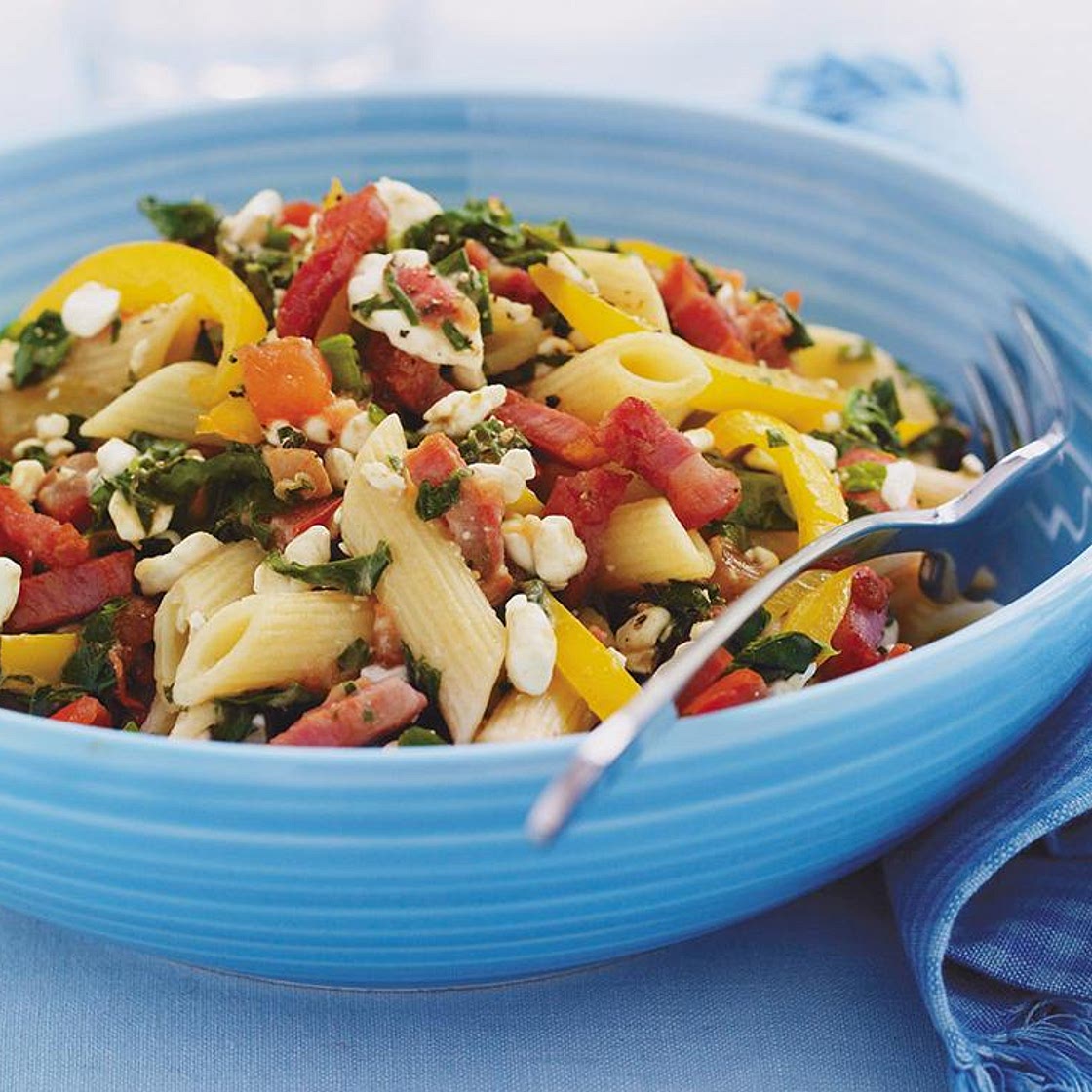 Pâtes au fromage cottage et aux légumes