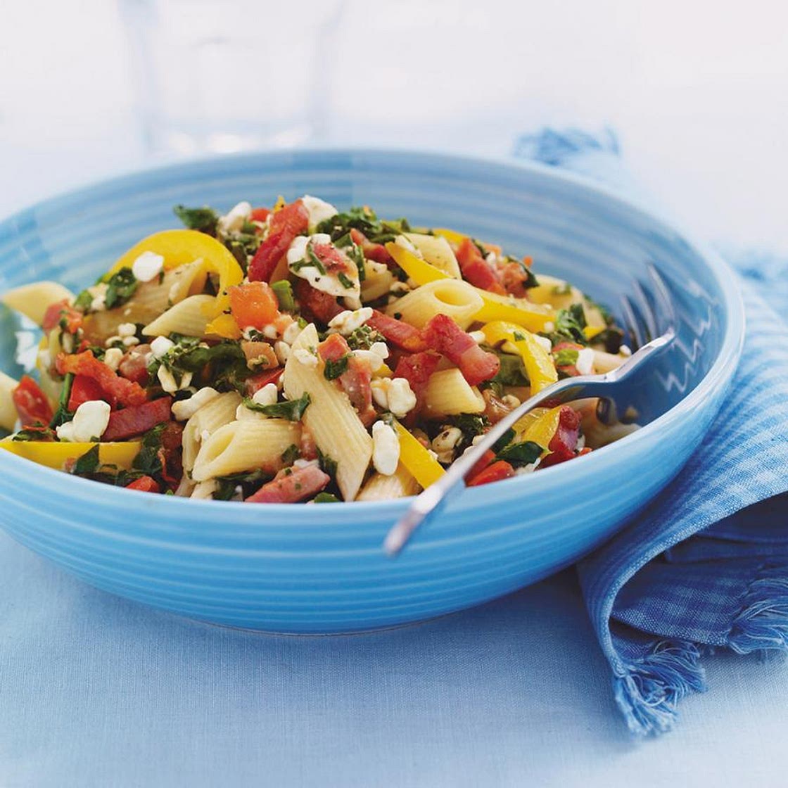 Pâtes au fromage cottage et aux légumes