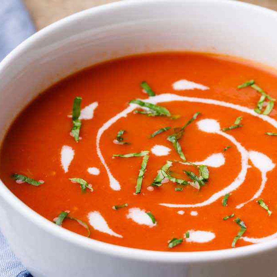 Easy Paleo Crockpot Tomato Basil Soup