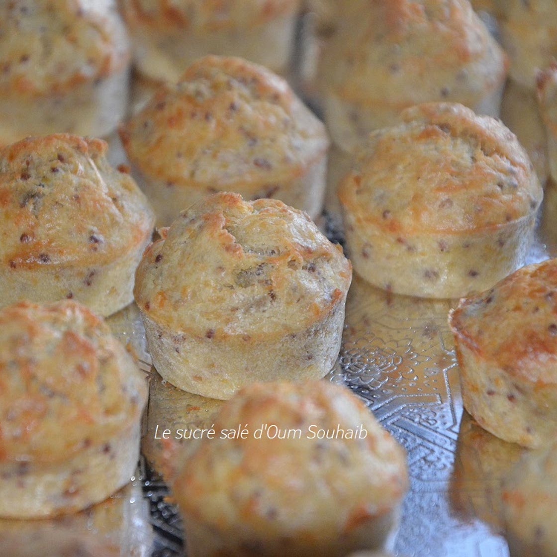 mini cake salés au thon et moutarde à l'ancienne
