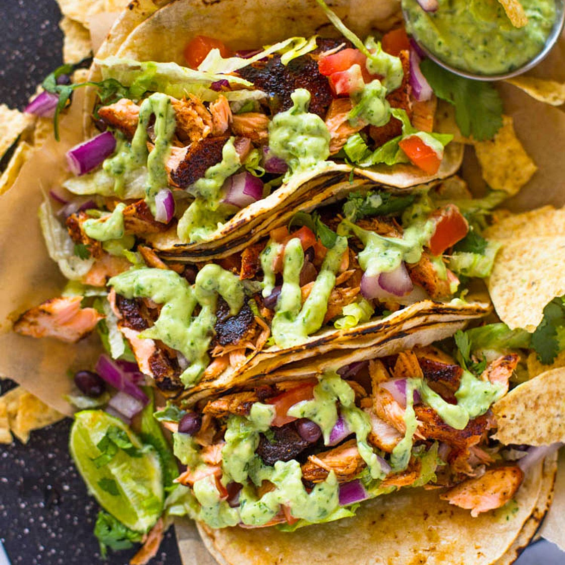 Blackened Salmon Tacos