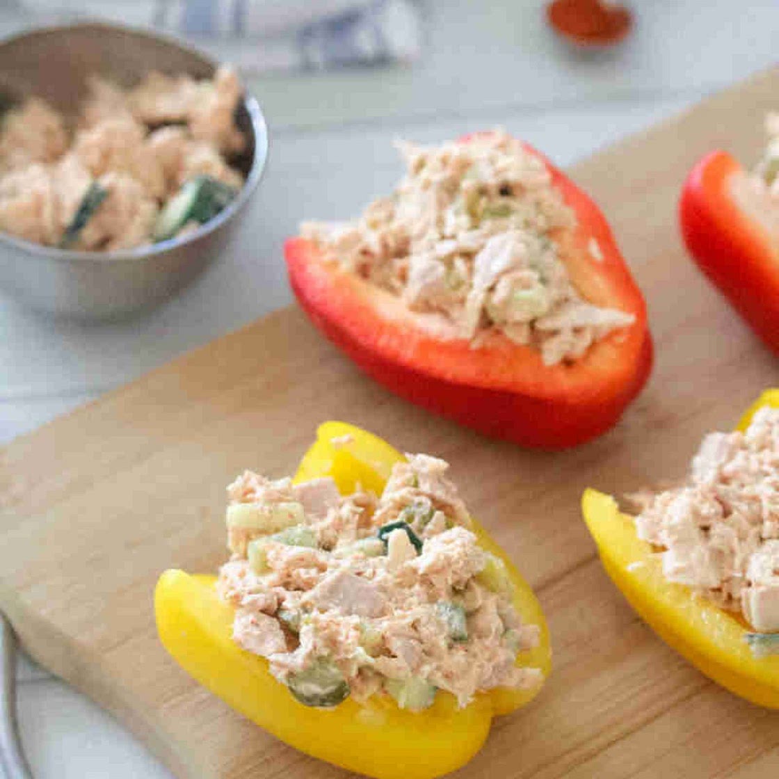 Whole30 Tuna Salad Stuffed Peppers