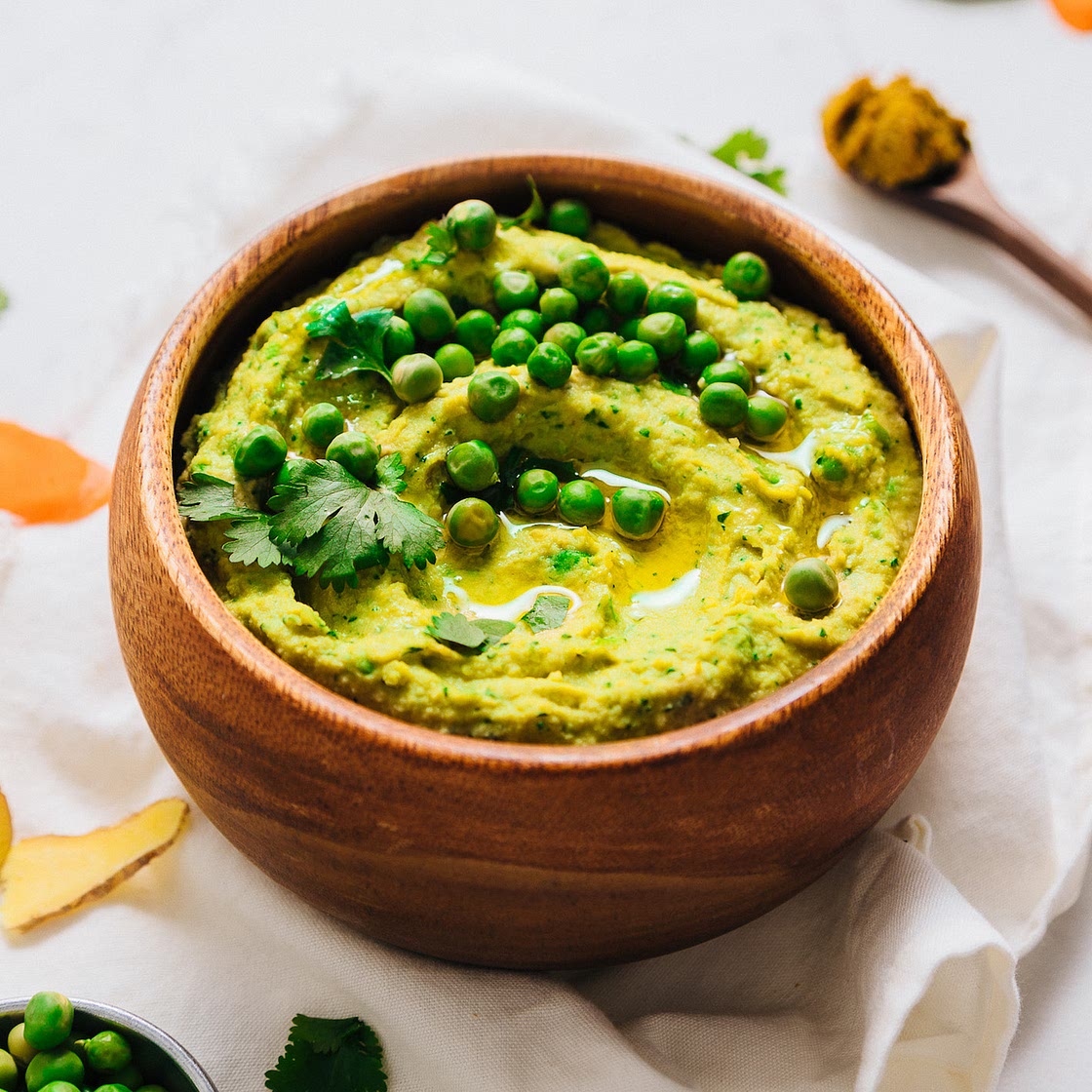 Green Pea Curry Hummus