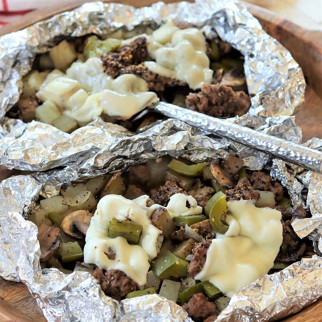 Foil Pack Philly Cheesesteak Dinners