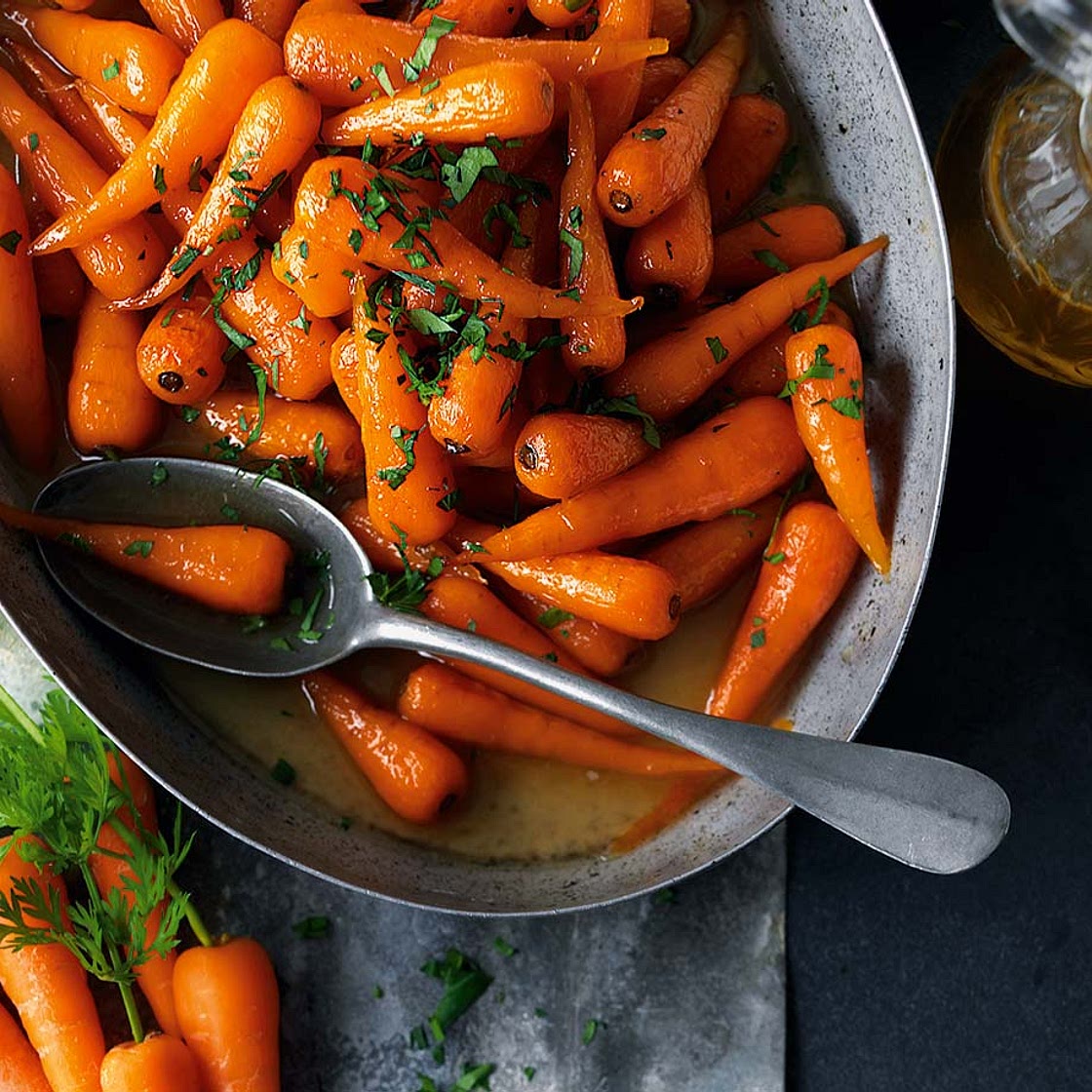 Sweet roasted chantenay carrots