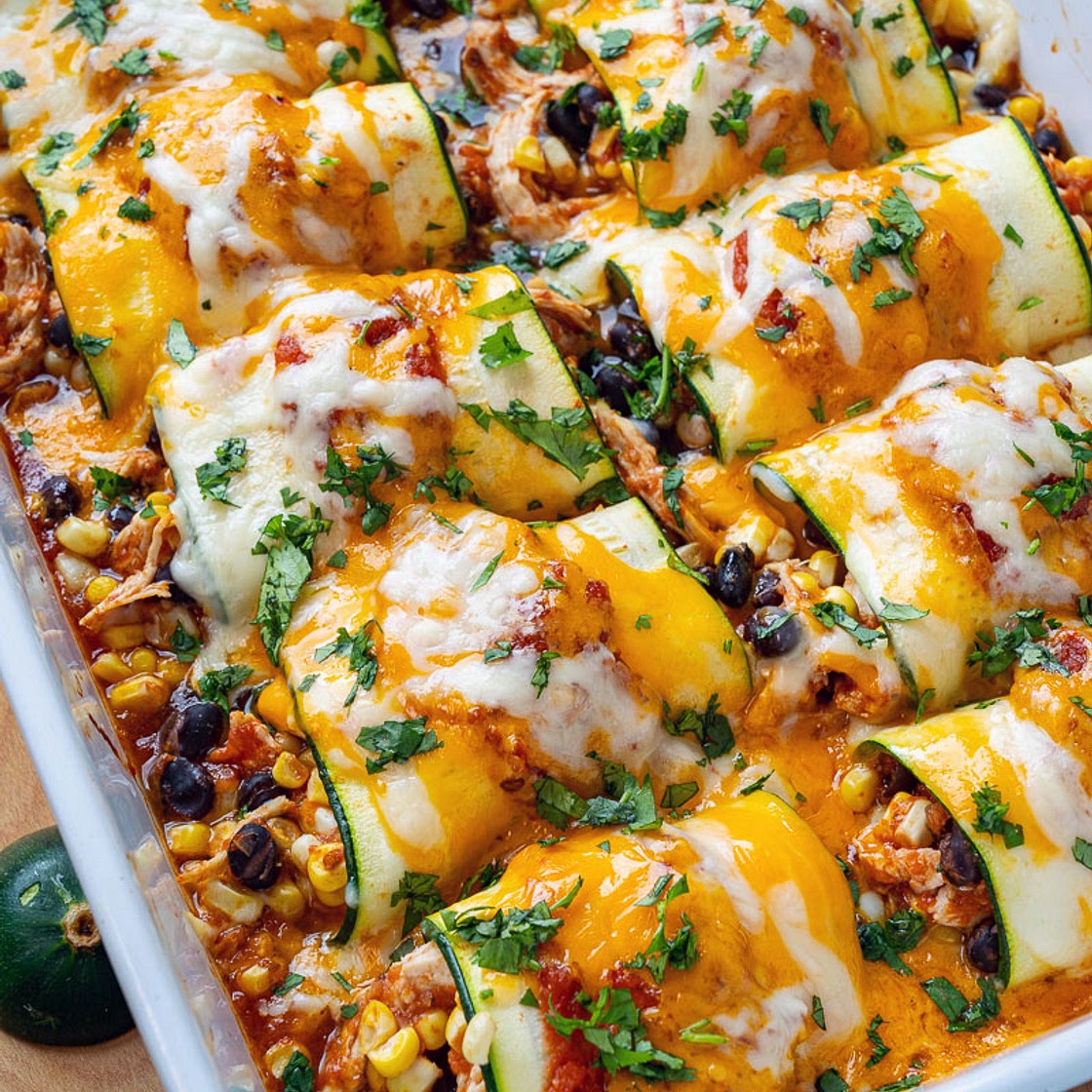 Zucchini Enchilada Roll Ups