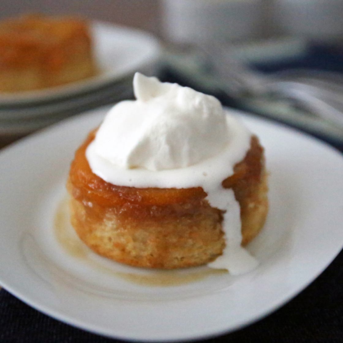 Individual Peach Upside-Down Cake