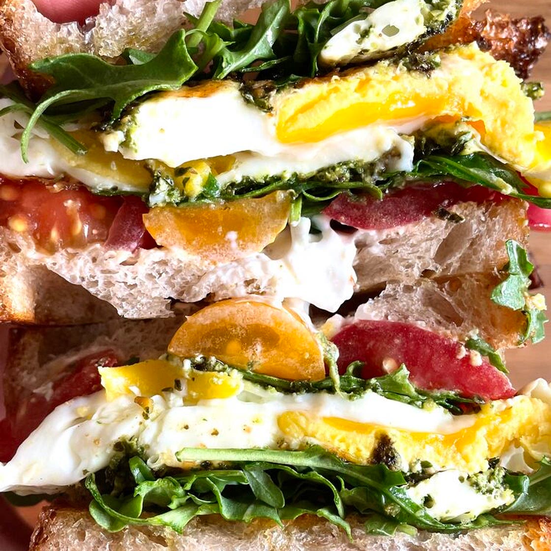 Pesto Egg Breakfast Sandwich