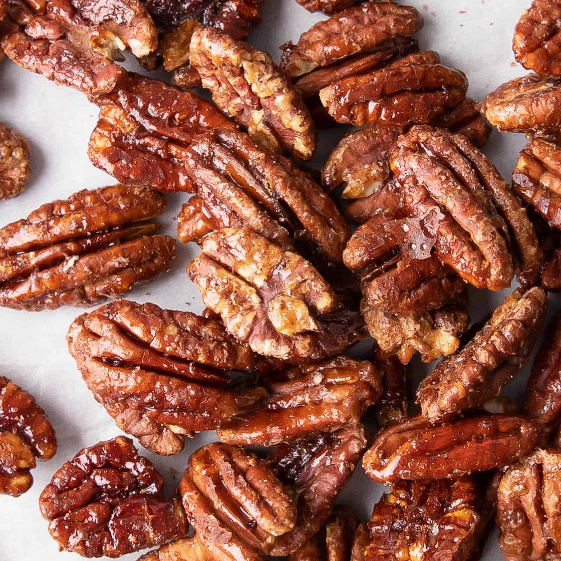 4 Ingredient Vegan Candied Pecans