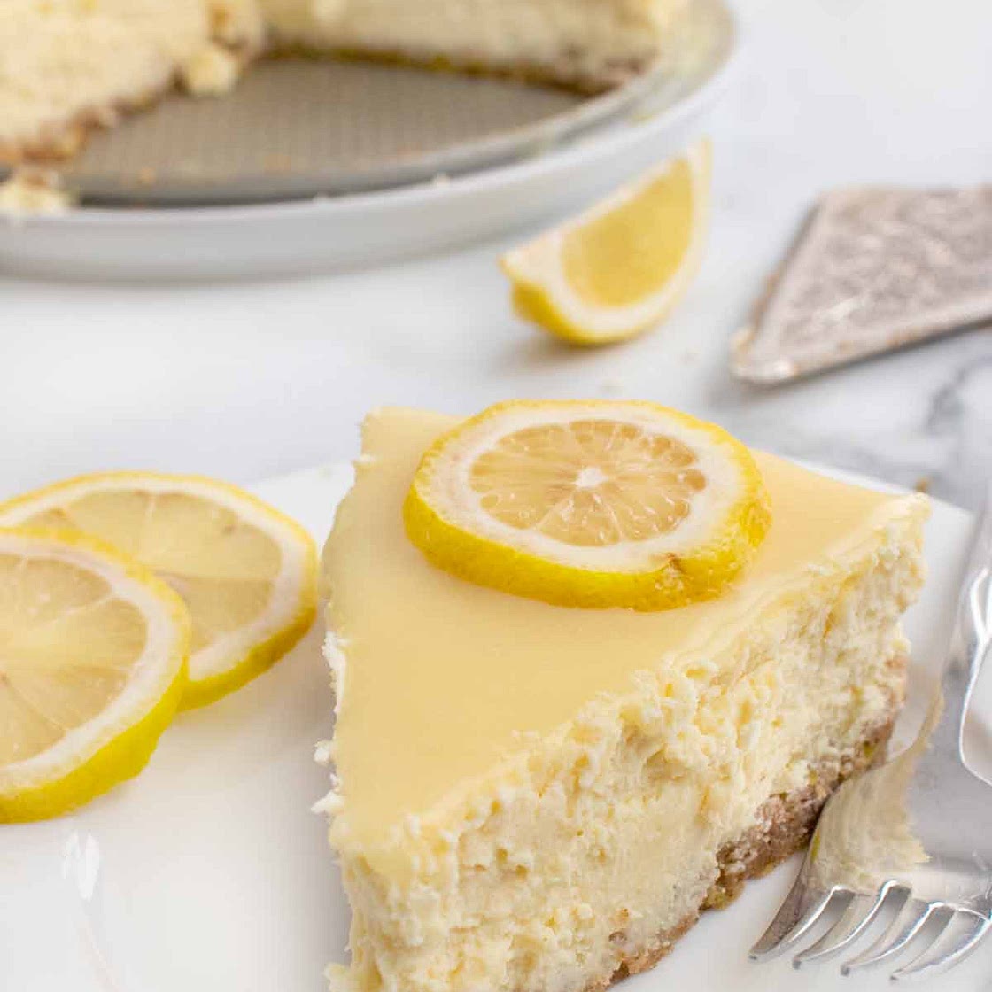 Lemon Cheesecake with a White Chocolate Topping