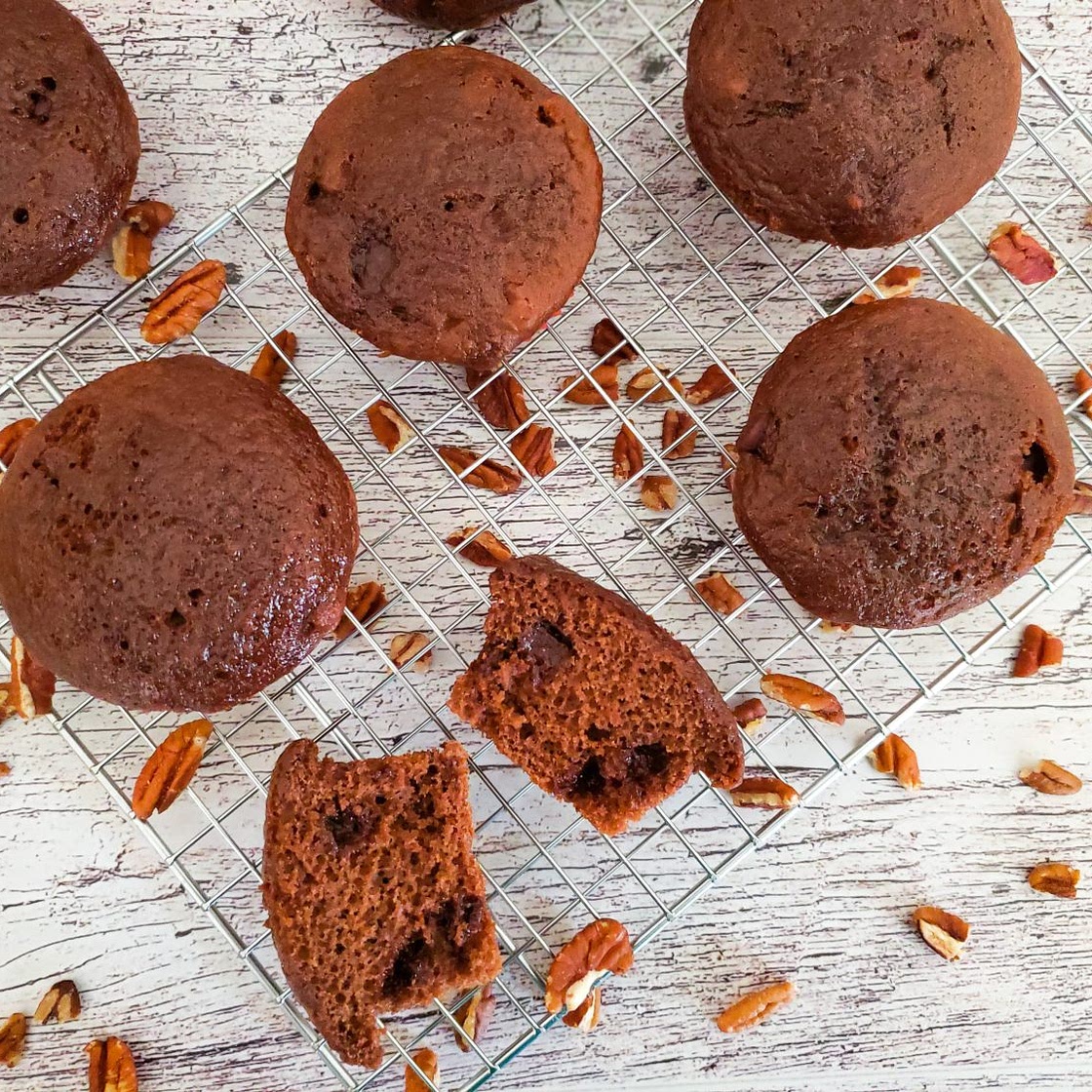 Chocolate Milk Pecan and Chocolate Chip Cupcakes