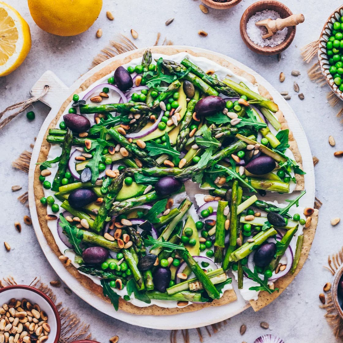 Gesunde Grüne Pizza (Vegan)