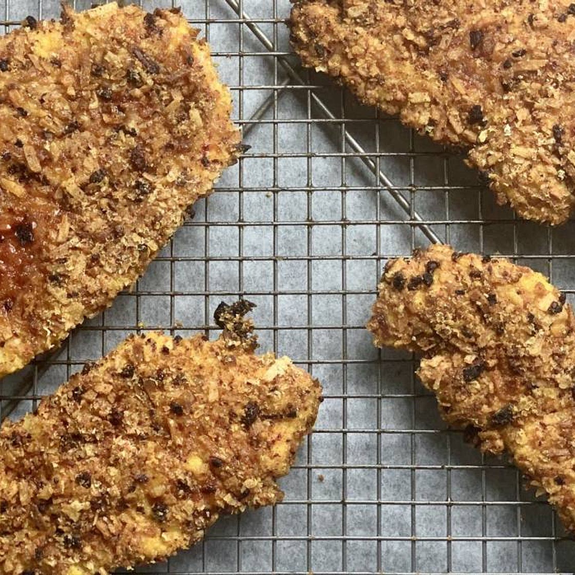Crunchy Schnitzel with Veggie Chips