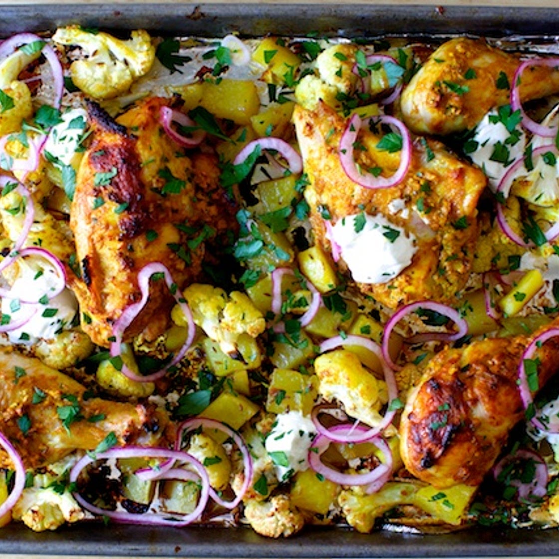 sheet pan chicken tikka