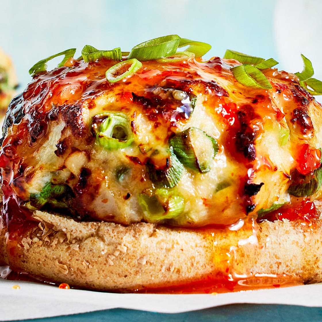 Air-Fryer Asian Chicken Burgers