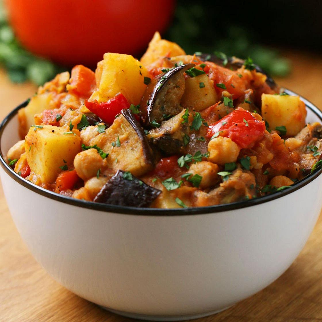 Eggplant Potato Tomato Stew Recipe by Tasty