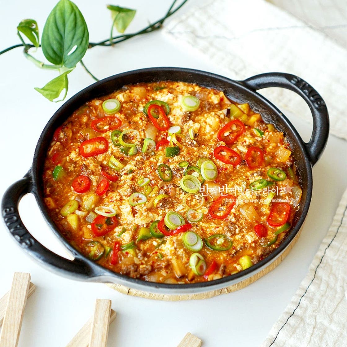 강된장 만드는법 두부강된장 소고기 강된장찌개 된장요리