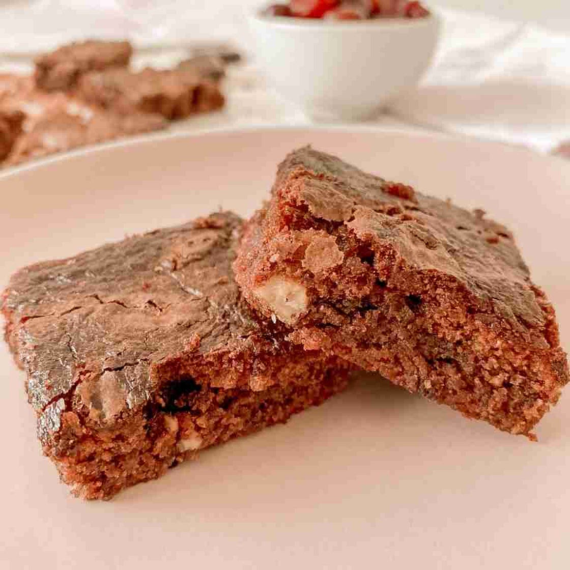 Vegan Chocolate Cherry brownies
