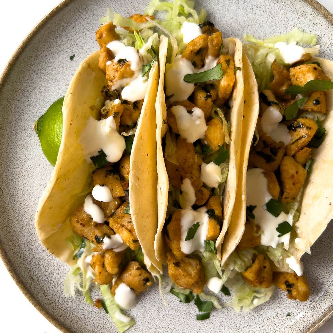 Cilantro Lime Chicken Tacos