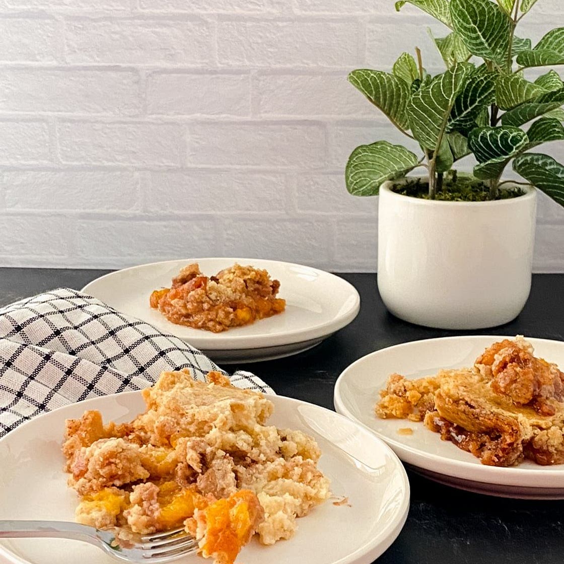 Gluten Free Cake Mix Peach Cobbler