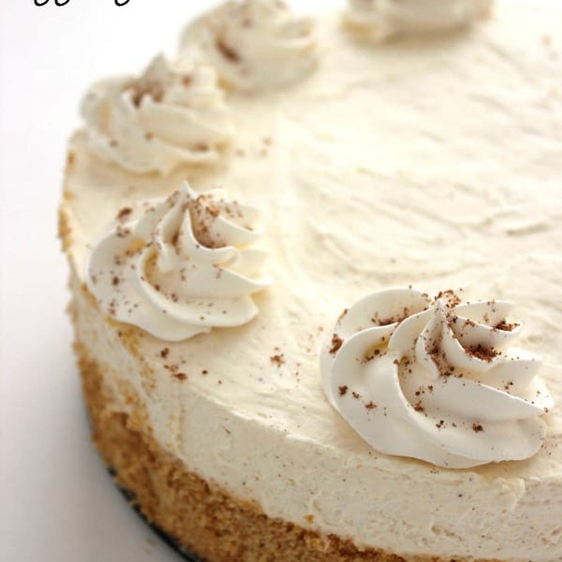 No Bake Eggnog Cheesecake
