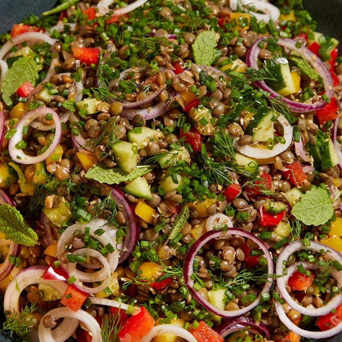 Beluga lentil salad