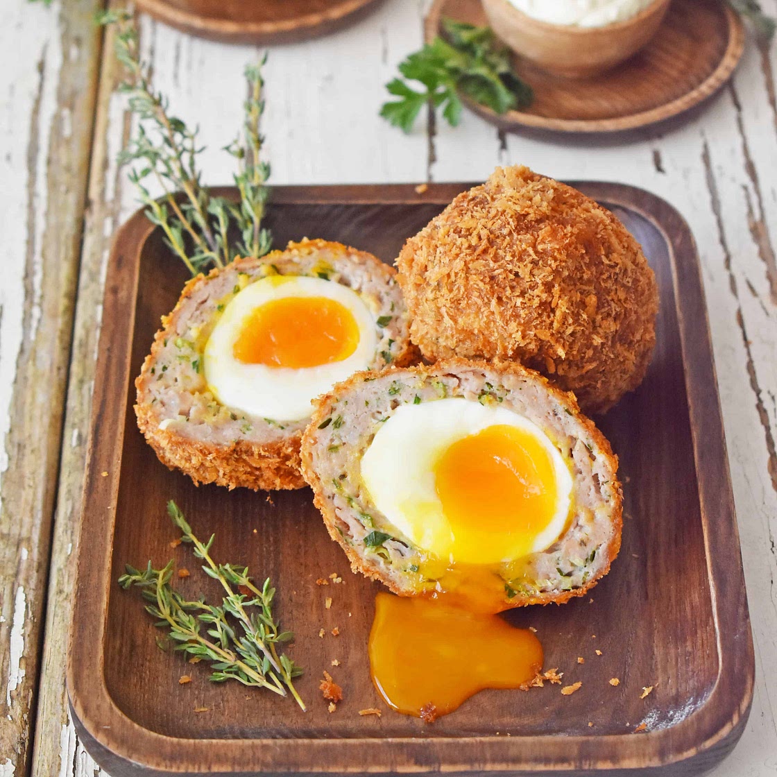 Crispy Scotch Eggs with Runny Yolk