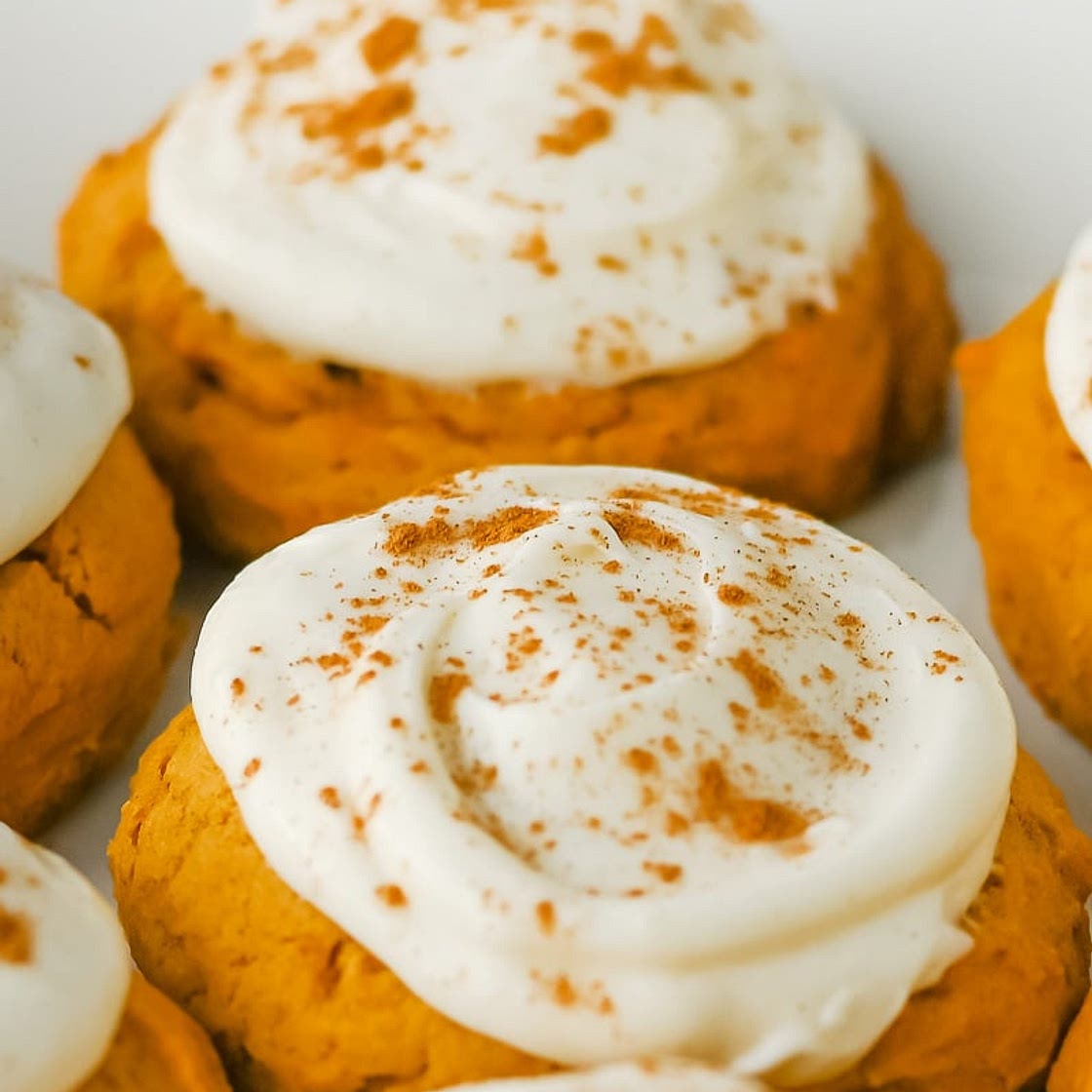 Homemade Pumpkin Cookies With Cream Cheese Icing