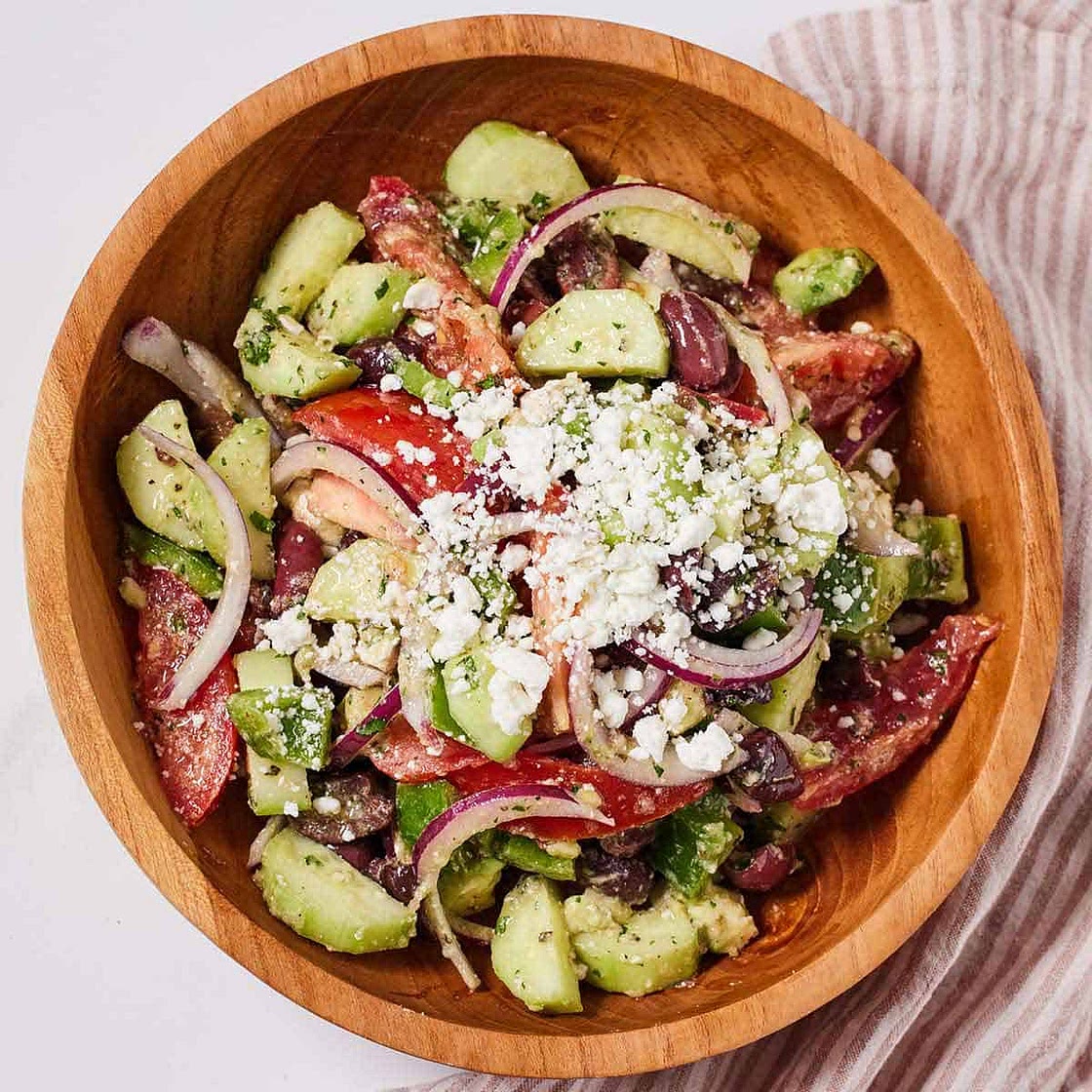 Avocado Greek Salad