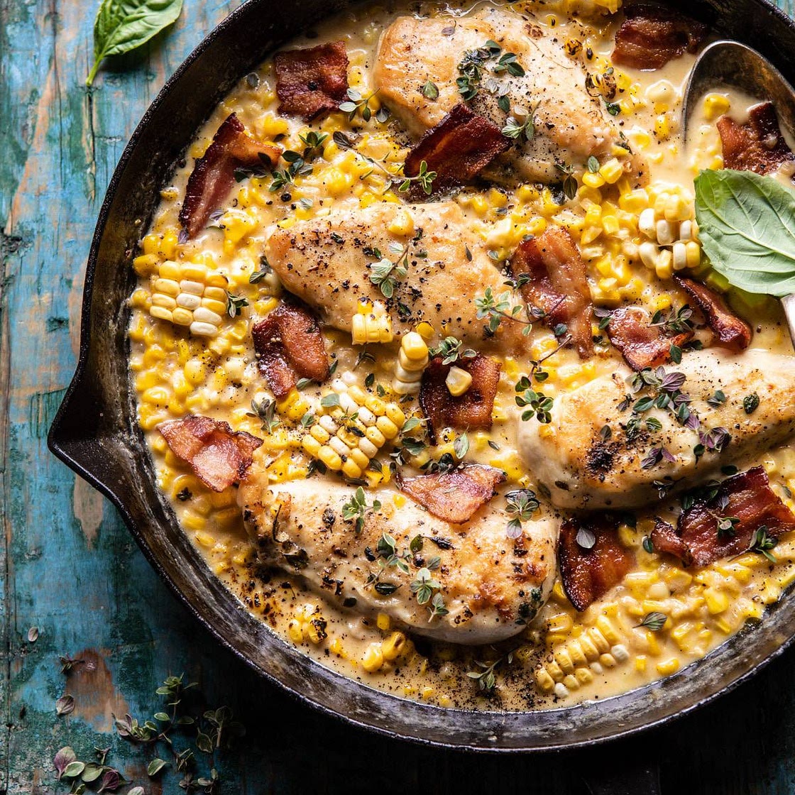 Garlic Butter Creamed Corn Chicken