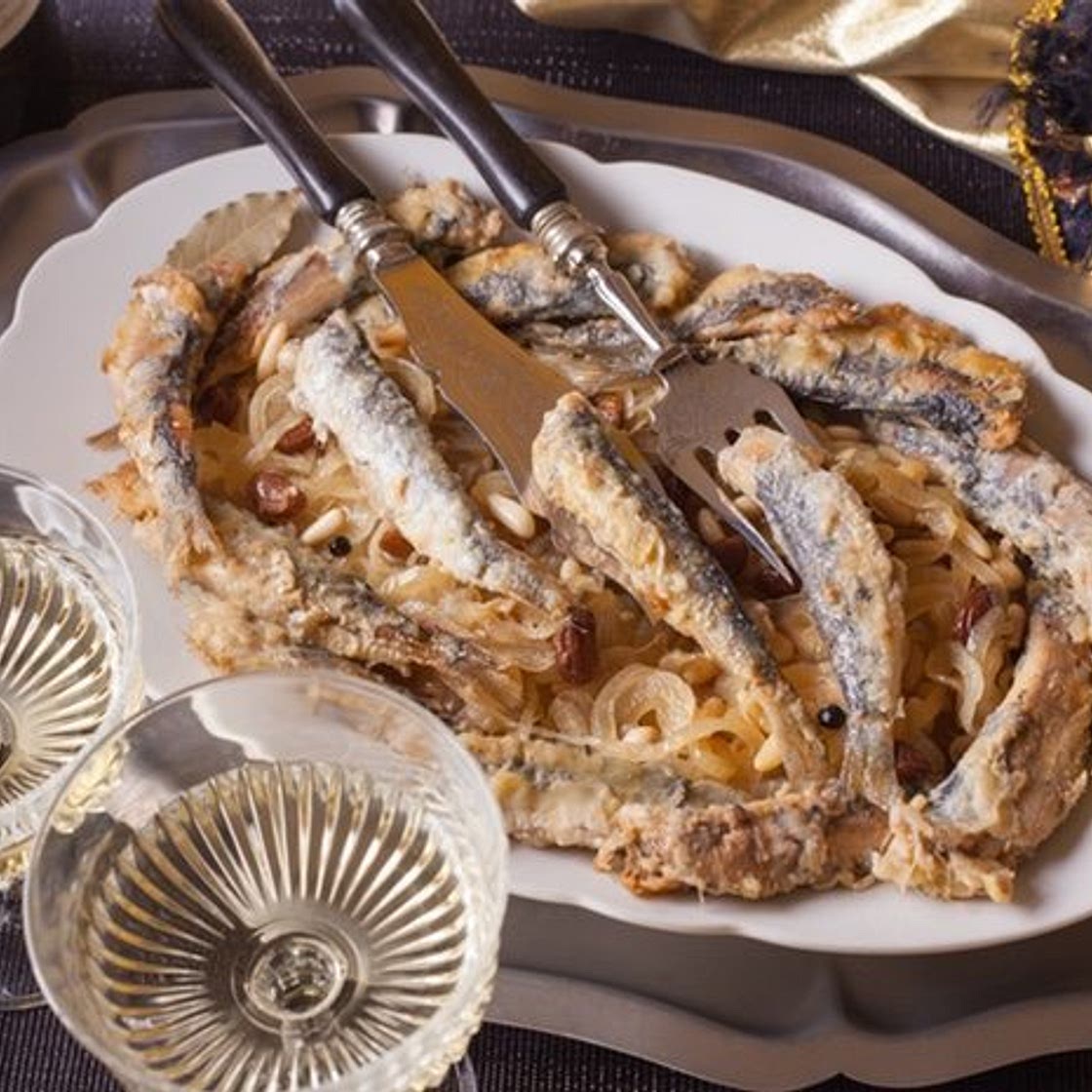 Sardinas a la veneciana