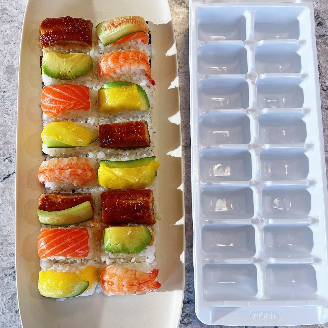 Ice Cube Tray Sushi