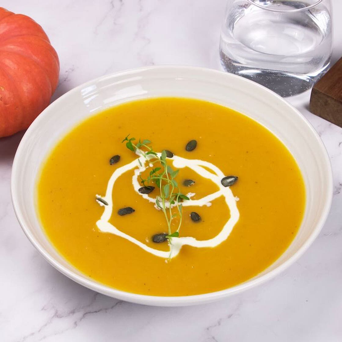 Pumpkin Soup with Sweet Potato