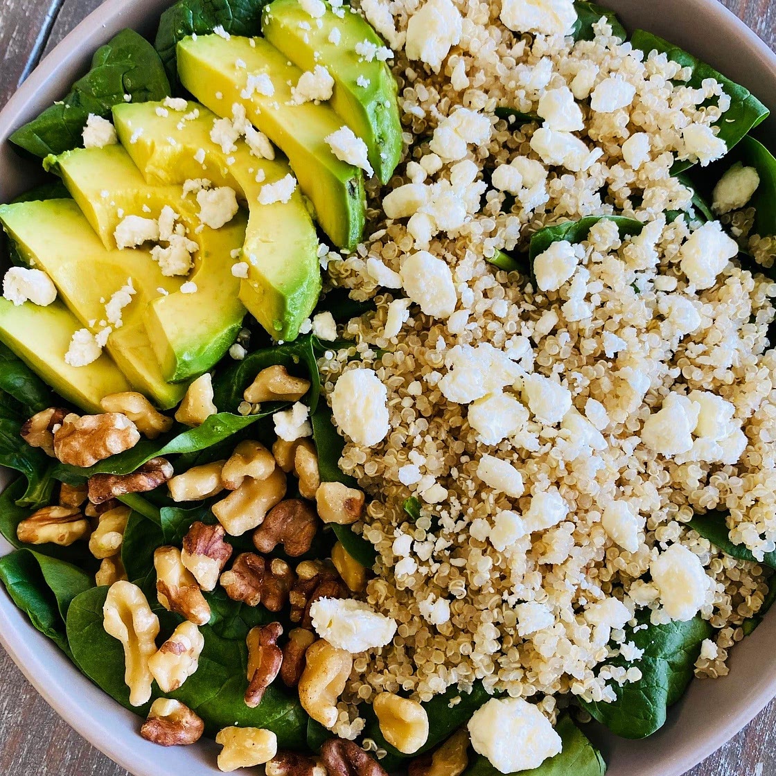 Spinach Quinoa Glow Bowls