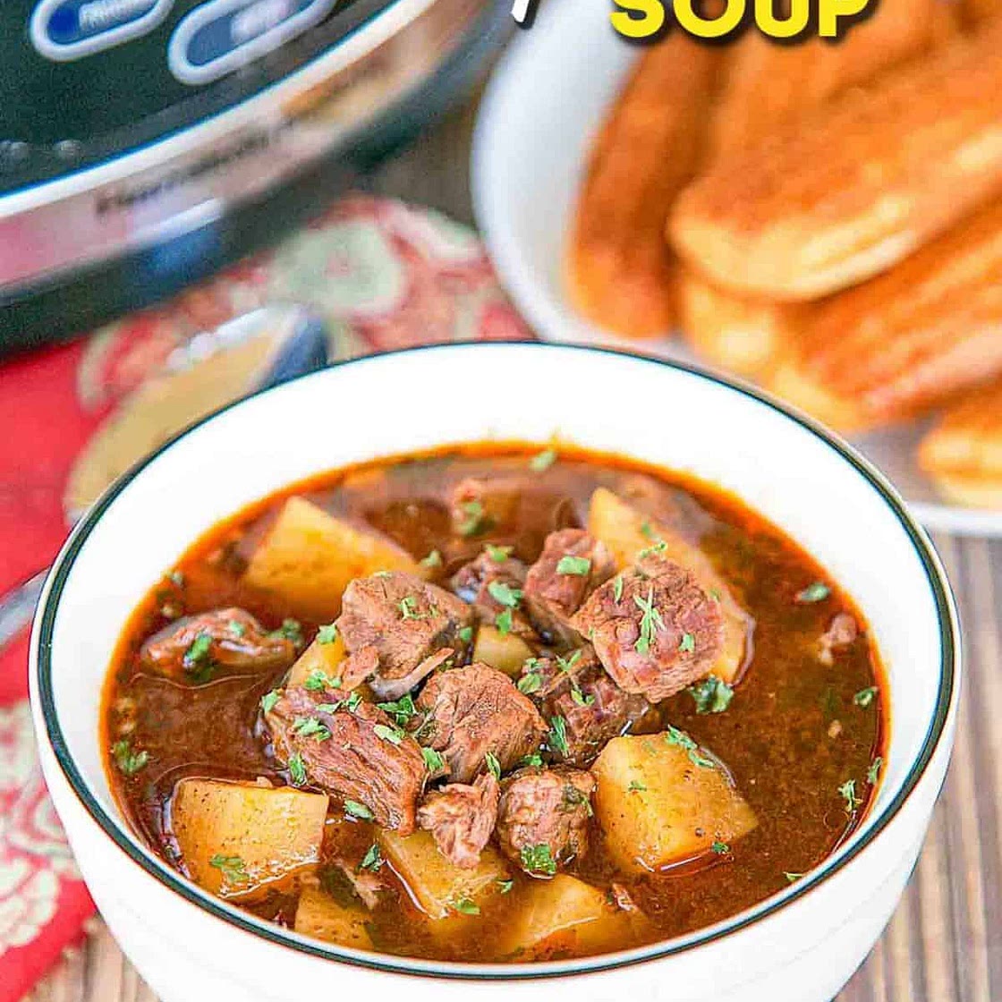 Slow Cooker Steak and Potato Soup